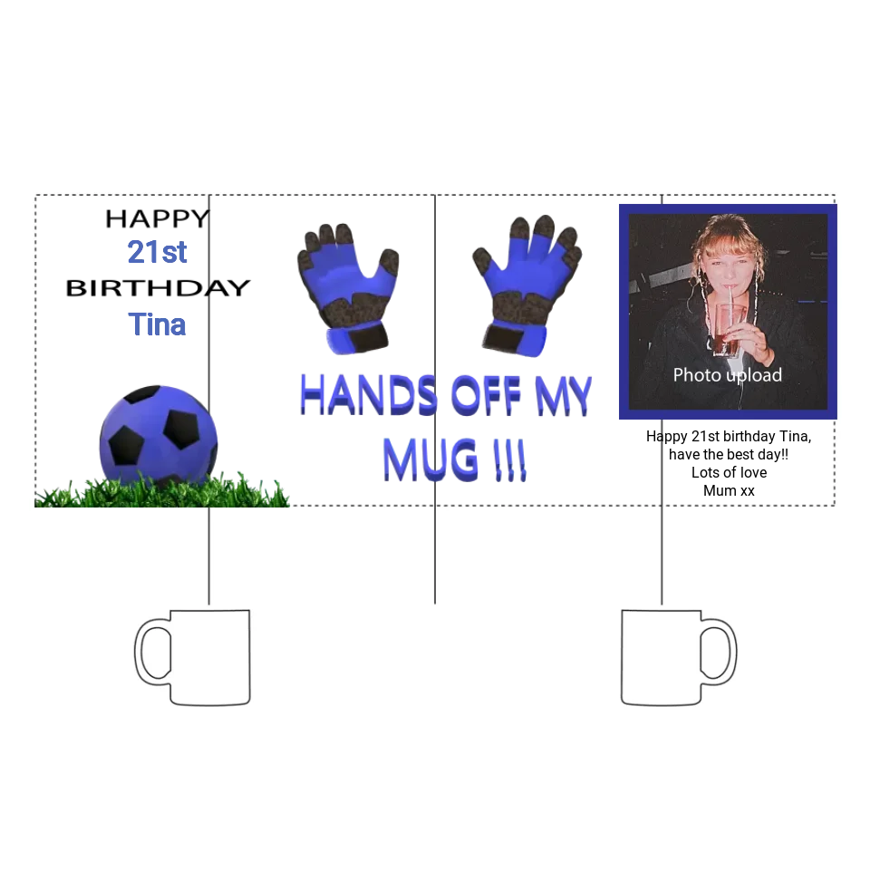Personalised football mugs