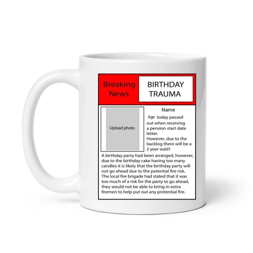 News Paper Personalised Mugs