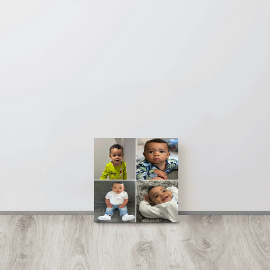 Personalised 4 photo square wall canvas