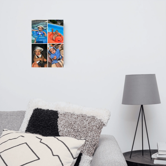 Personalised 4 photo portrait wall canvas