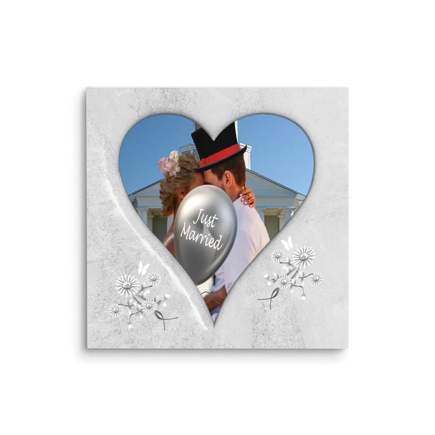 Personalised full photo heart wall canvas