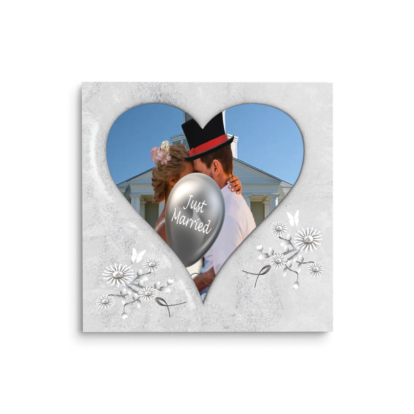 Personalised full photo heart wall canvas