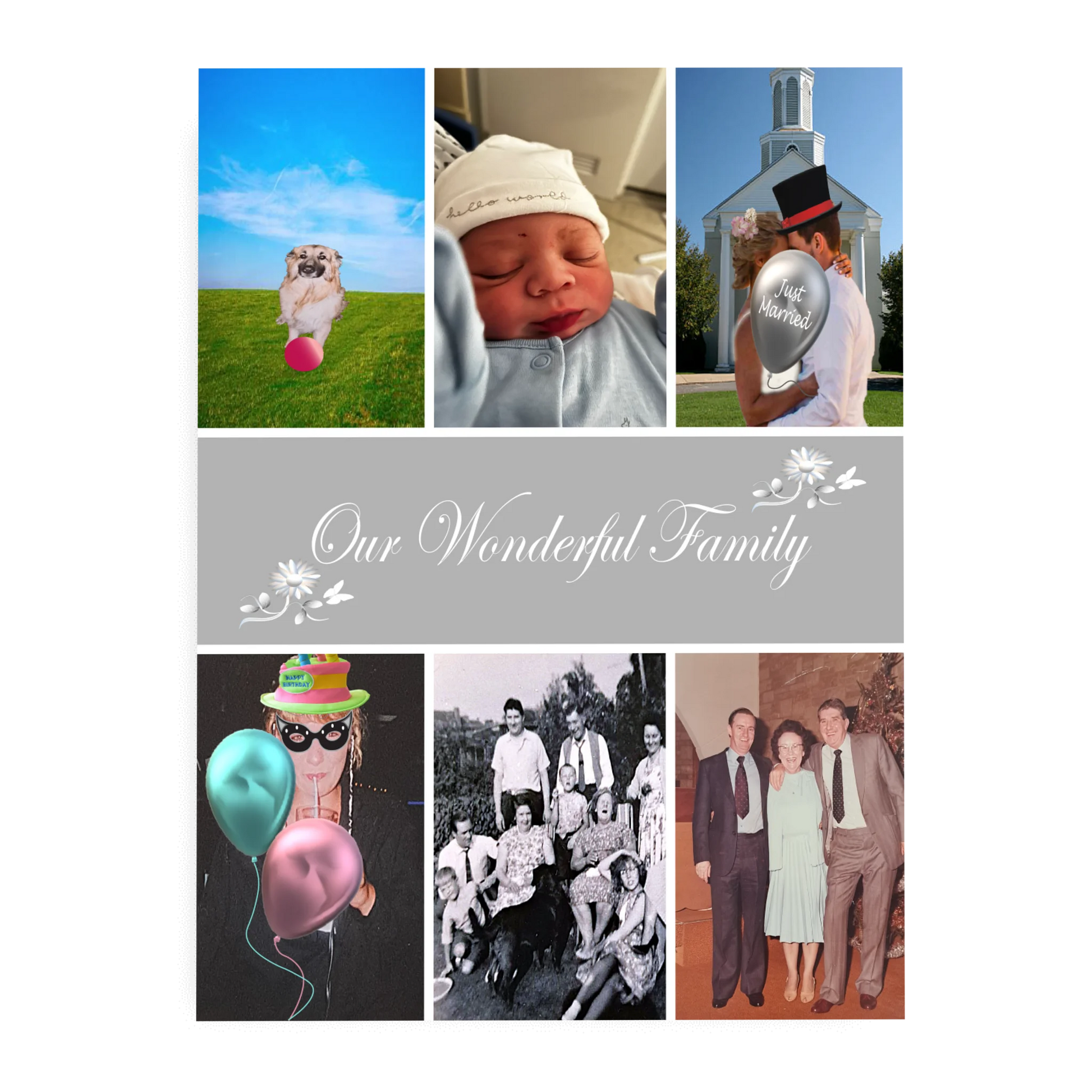18 x24 my wonderful family mockup mask