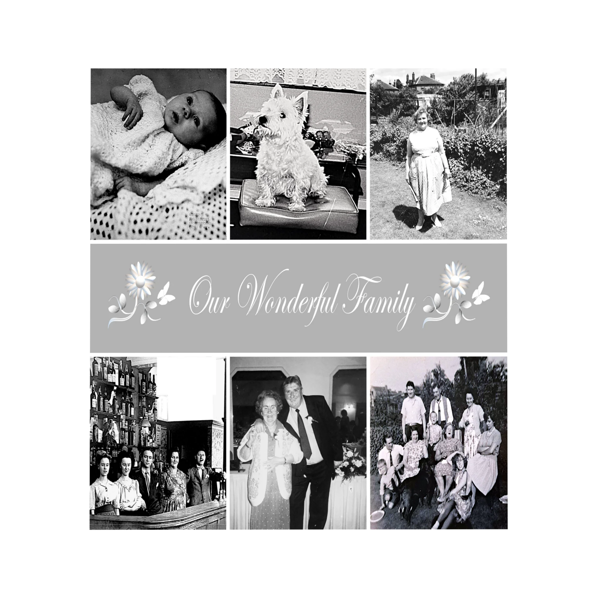 20 x 20 my wonderful family mockup mask