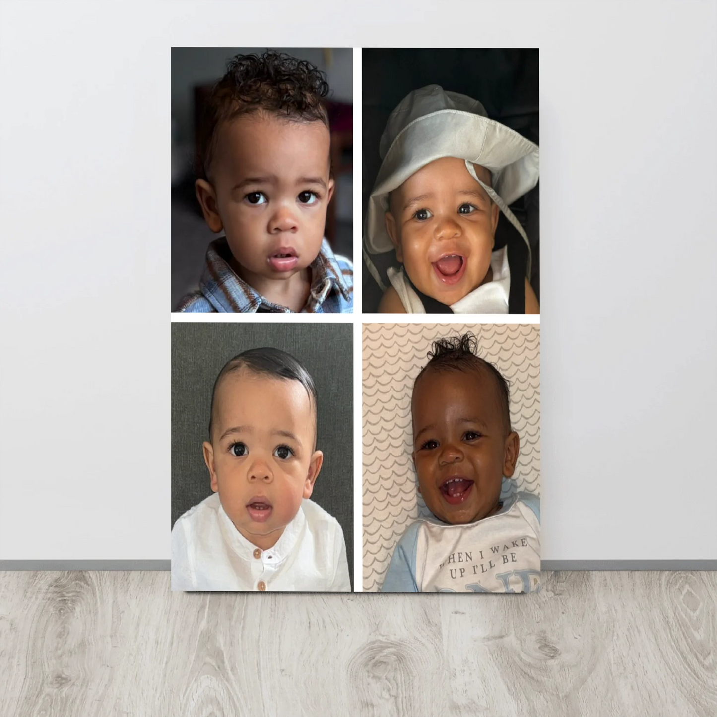 Personalised 4 photo portrait wall canvas