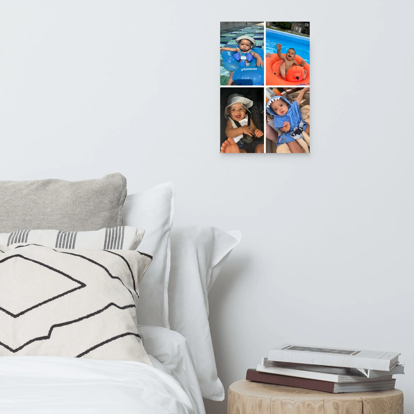 Personalised 4 photo portrait wall canvas