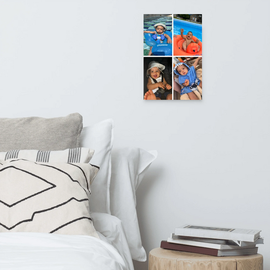 Personalised 4 photo portrait wall canvas