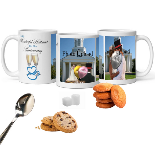 11oz husband heart and flute anniversary mug mockup for shop new