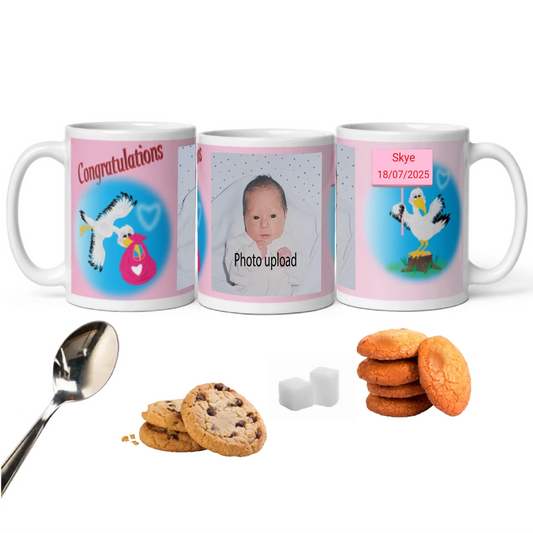 congratulations baby girl 11oz mug mockup for shop