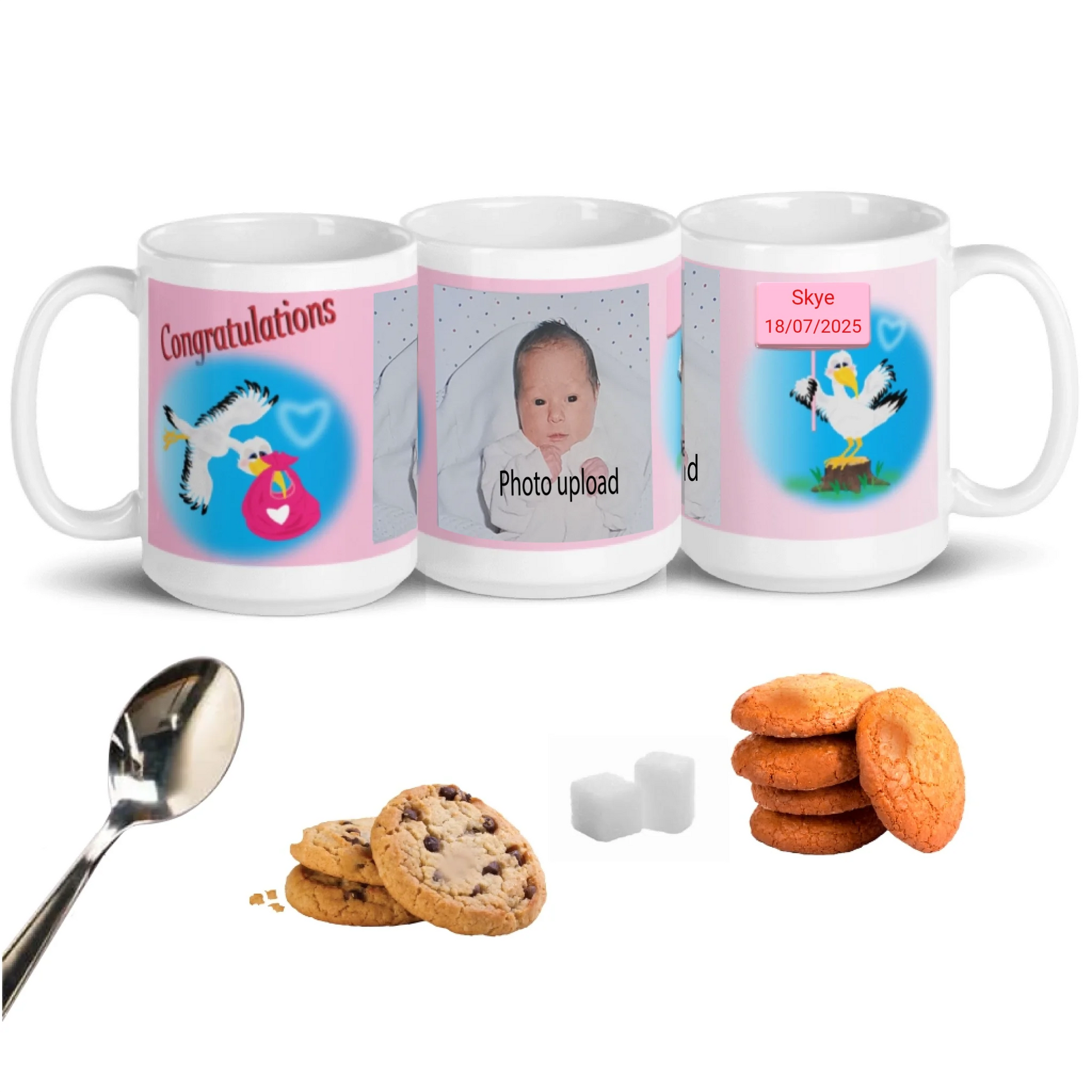 congratulations baby girl 15oz mug mockup for shop